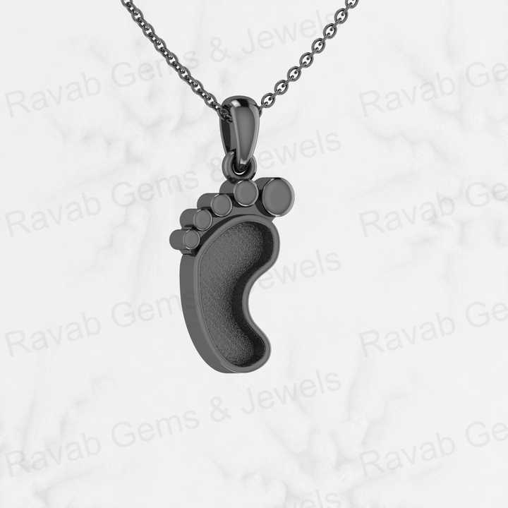 Genuine 925 Silver 20x12mm New Born Baby Blank Bezel Semi Mounting Charm Pendant Setting for Resin & Ashes Work Keepsake Jewelry