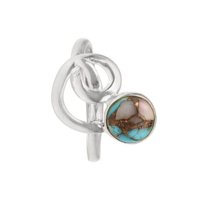 Best Selling 925 Sterling Silver Dainty Unique Engagement Band Ring Women 10mm Pink Opal Copper Turquoise Gemstone Fine Jewelry