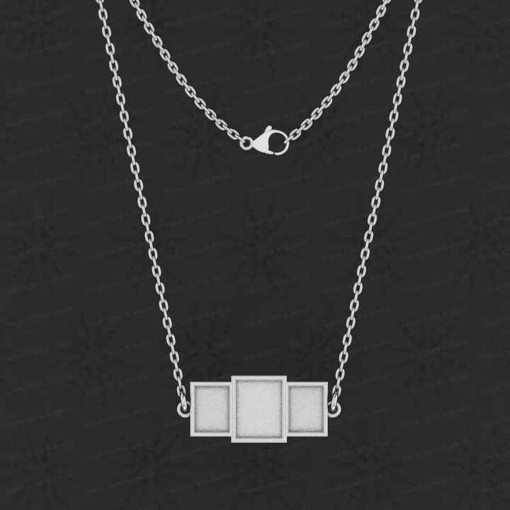 Solid 925 Silver Keepsake Rectangle Collet Bezel Cup Charm Pendant Semi Mount Good For Ashes & Resin Jewelry Findings Components