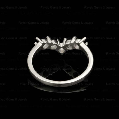 2024 Wholesale Semi Mount Wedding Engagement Ring Claw Blank Prong Setting Base 3mm Round for Breastmilk & Keepsake DIY Jewelry