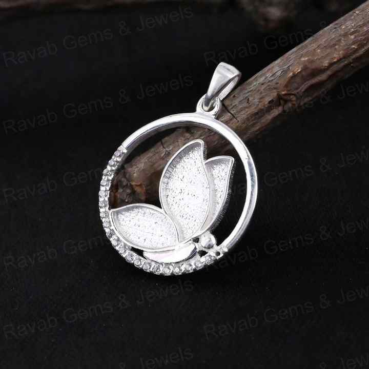 Top Quality Handmade 925 Silver 17mm Butterfly in Round Blank Charm Pendant Setting Breast Milk DIY Memorial Keepsake Jewelry