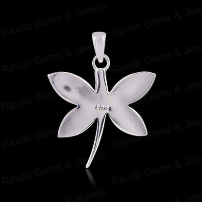 21mm Dragonfly Blank Frame Pendant Bezel Setting High Quality 925 Silver for DIY Breast Milk Ashes Jewelry Finding Component
