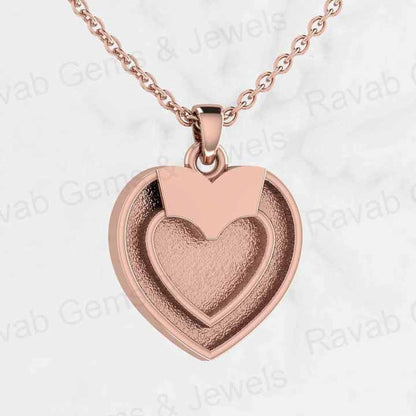 Genuine 925 Silver 22mm Blank Double Heart Charm Pendant Setting for Ashes Resin Memorial Breastmilk Keepsake Jewelry Findings