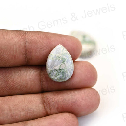 New Arrival Quality 12x16mm Natural Variscite Pear Shape Cabochon Hand Polish Gemstone for Making 14k Gold Handmade Jewelry