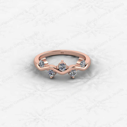 Genuine 925 Sterling Silver Eternity Band Minimalist 18K Gold Vermeil Brilliant Cut CZ Ivy Leaf Vine Ring for Women Fine Jewelry