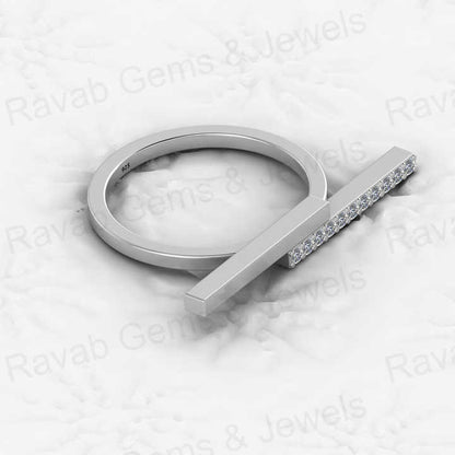 High Quality 925 Sterling Silver Eternity Band Horizontal Line Bar CZ Minimalist Gold Vermeil Rhodium Women's Ring Fine Jewelry