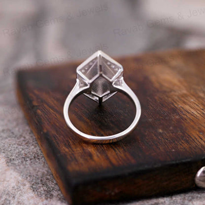High Quality Handmade 925 Silver 13x8mm Rhombus Shape Close back bezel Blank Ring Setting Breastmilk DIY Ashes & Resin Jewelry