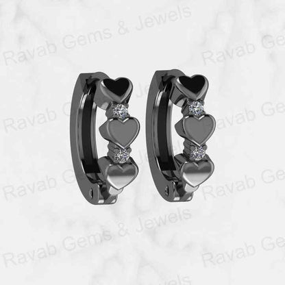 Top Selling Solid 925 Sterling Silver Hoop Heart Zircon Small Earrings for Women Handmade Jewelry Christmas Gift Fine Jewelry