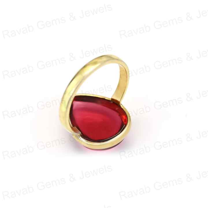 New Arrival Solid 925 Sterling Silver Pink Tourmaline Quartz Cabochon 10x14mm Bezel Setting 18k Gold Filled Fine Ring for Women