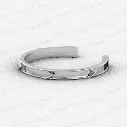 Solid 925 Silver Adjustable Cuff Bangle 4.5mm Arrow Design Semi Mount Blank Setting for Breastmilk Jewelry Resin Work & Ashes