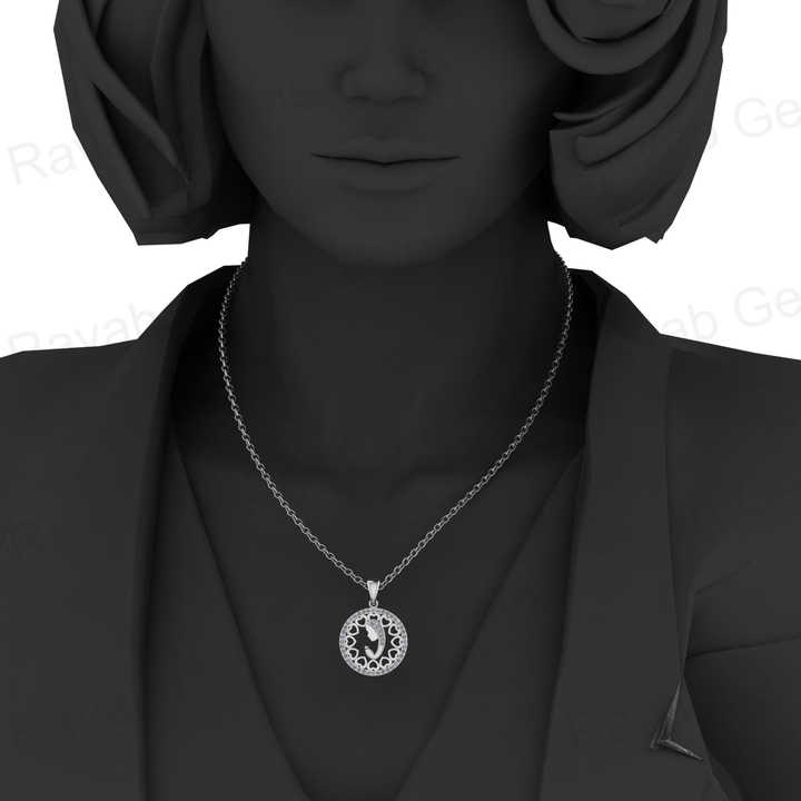 Best Quality Solid 925 Sterling Silver 20mm Holy Virgin Women in Prayer Pendant Necklace Keepsake Jewelry With 18" Inches Chain