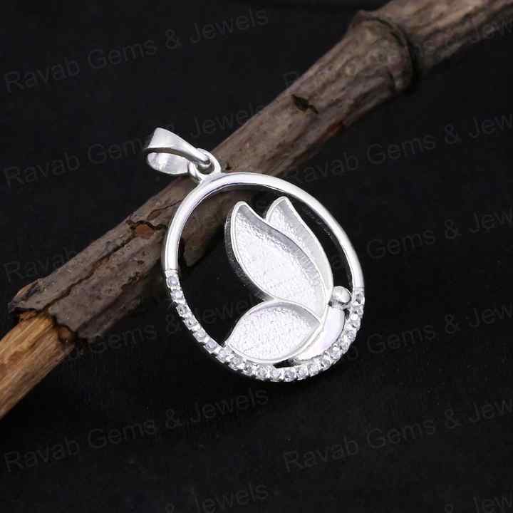 Top Quality Handmade 925 Silver 17mm Butterfly in Round Blank Charm Pendant Setting Breast Milk DIY Memorial Keepsake Jewelry