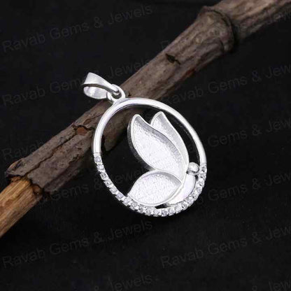 Top Quality Handmade 925 Silver 17mm Butterfly in Round Blank Charm Pendant Setting Breast Milk DIY Memorial Keepsake Jewelry
