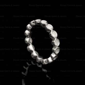 Best Selling 925 Sterling Solid Silver 3mm Shape Blank Bezel Setting Eternity Ring Keepsake Jewelry Findings Components
