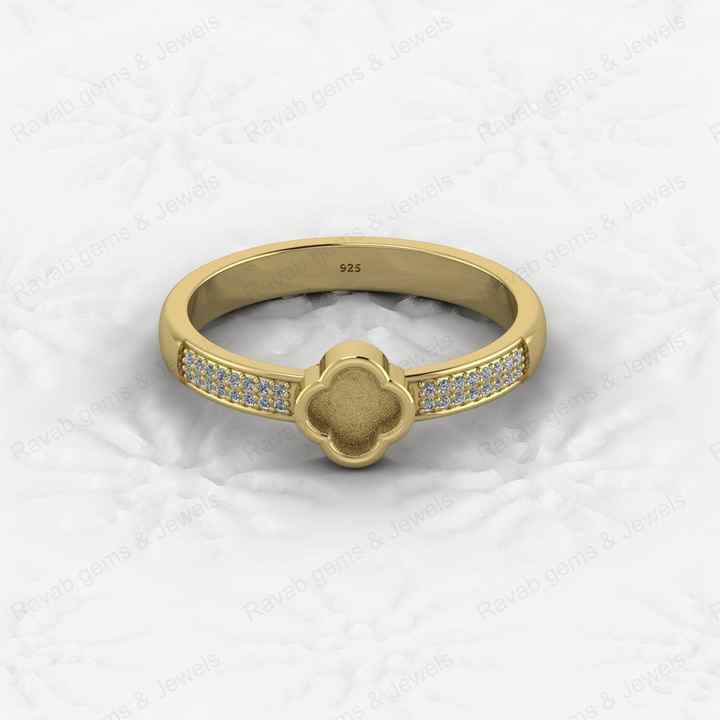 Best Quality 925 Sterling Silver 5x5mm Clawer Semi Mount Blank Setting Wedding Ring Good for Resin Keepsake Finding Jewelry