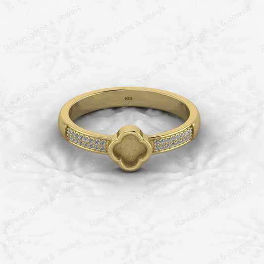Best Quality 925 Sterling Silver 5x5mm Clawer Semi Mount Blank Setting Wedding Ring Good for Resin Keepsake Finding Jewelry