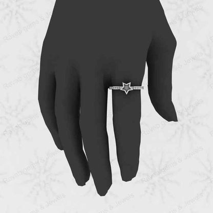 Top Quality 925 Sterling Silver 6mm Star Shape CZ Semi Mount Blank Setting Ring Good for Resin & Ashes Work Keepsake DIY Jewelry