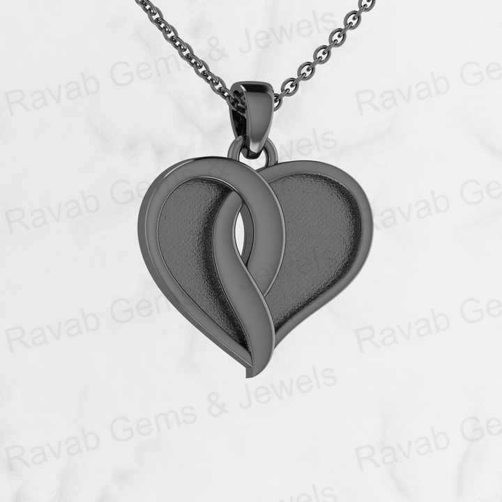 Top Quality Sterling Silver 24x20mm Couple Heart Blank Charm Pendant Setting for Resin & Ashes Breastmilk DIY Jewelry Finding