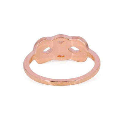 High Quality Handmade 925 Sterling Silver Infinity Rose Gold Plated Ring With Blank Bezel Breastmilk DIY Ashes & Resin Jewelry