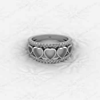 Top Selling 925 Silver Semi Mount Blank Setting Ring Heart 5x5mm Gemstone Ashes Resin Jewelry Findings Premium Components