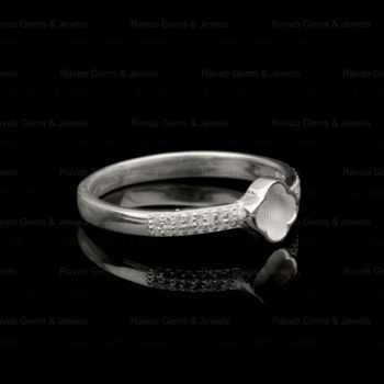 Best Quality 925 Sterling Solid Silver 5mm Clover Shape Zircon Semi Mount Blank Bezel Setting Ring Keepsake Jewelry Components