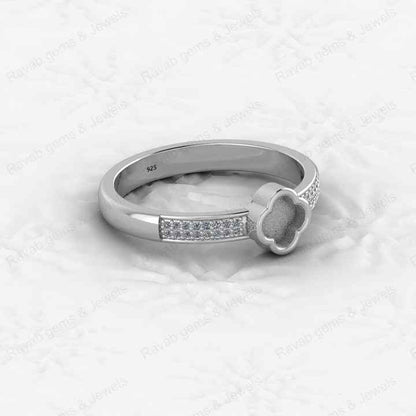 Best Quality 925 Sterling Silver 5x5mm Clawer Semi Mount Blank Setting Wedding Ring Good for Resin Keepsake Finding Jewelry
