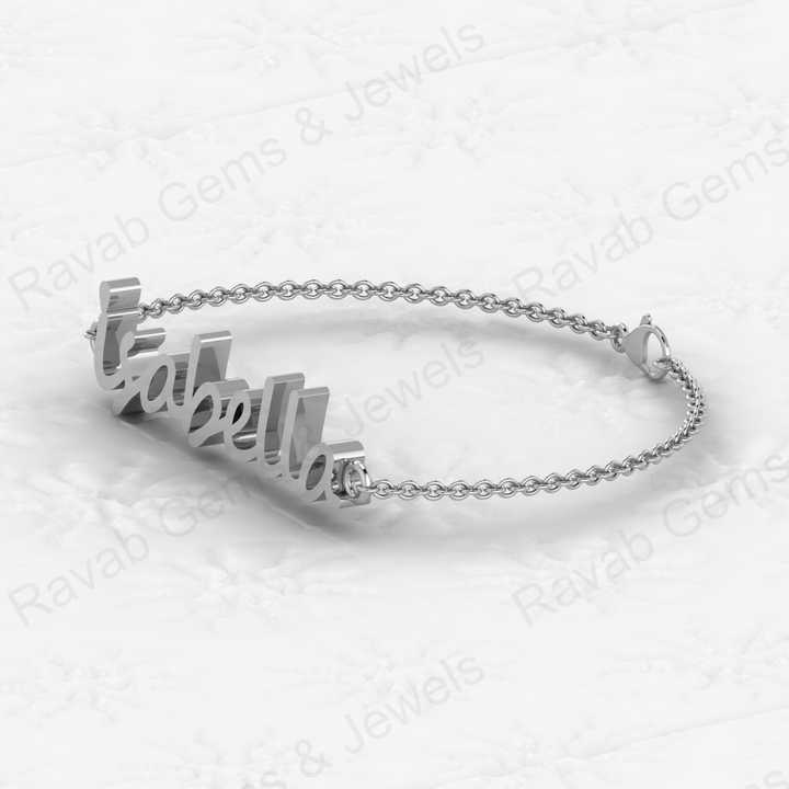 Top Selling Latest Design Handmade 925 Sterling Silver Custom Name Chain Minimalist Bracelet Personalized Fine Jewelry for Her