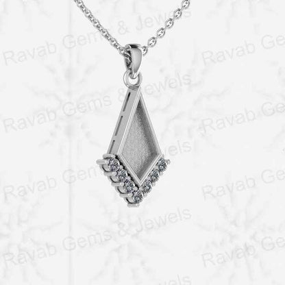 Solid 925 Sterling Silver 6x12mm Semi Mount Blank Bezel Charm Pendant With Setting for Ashes & Resin Breastmilk Zircon Jewelry