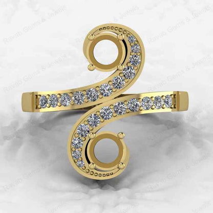 Genuine 925 Sterling Silver 5mm Twisted Band Semi Mount Adjustable Ring Resin Ashes Work Keepsake Breastmilk Wholesale Jewelry