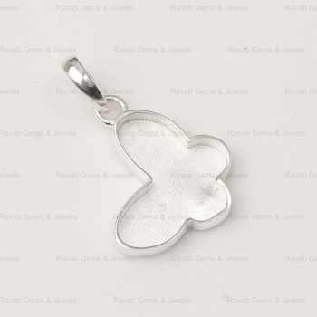 Pure 925 Silver 17mm Butterfly Semi Mounting Charm Pendant Blank Setting for DIY Keepsake Resin & Ashes Work Jewelry Findings