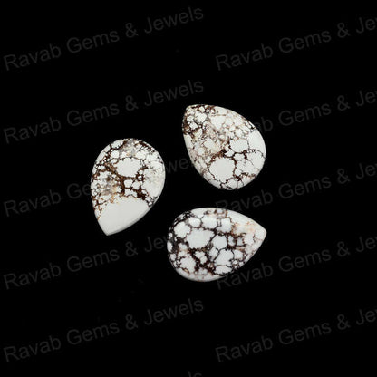 New Arrival 16x22mm Wild Horse Magnesite Jasper Pear Shape Cabochon Gemstone Hand Polish Loose Stone for Making Gold Jewelry