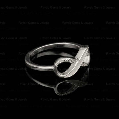 High Quality Wholesale 925 Sterling Silver Infinity Blank Channel Semi Mount Blank Setting Ring Keepsake Breastmilk DIY Jewelry