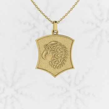 Solid 925 Sterling Silver Embossed American Bold Eagle Bird Face Personalized Men's Charm Pendant Necklace Gold Fine Jewelry