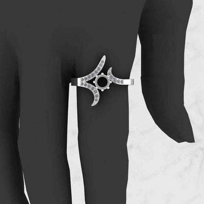 Best Selling 925 Sterling Silver 5mm Round CZ Semi Mount Blank Prong Setting Ring Good for Fine Gemstone Jewelry Component