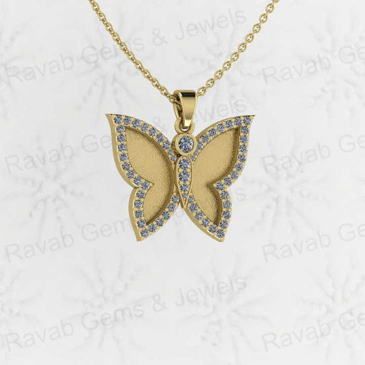 Best Quality 925 Sterling Silver Zircon Butterfly Design Semi Mounting Charm Pendant Setting Resin & Ashes Work Keepsake Jewelry