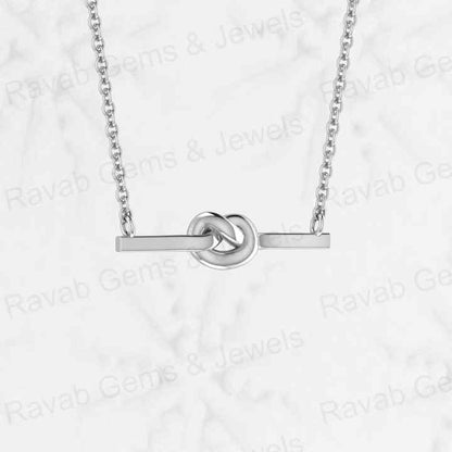 Top Quality Genuine Solid 925 Sterling Silver 25mm Love Knot Interlocking Circle Necklace Valentine Gift Engagement Fine Pendant