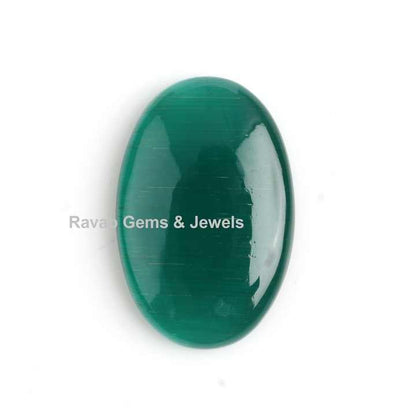 Highly Polished 20x30mm Large Oval Synthetic Cats Eye Flat Back Cabochons Smooth Cut Loose Quartz Gemstone Jewelry Making