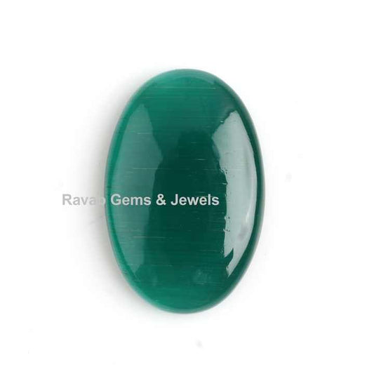 Highly Polished 20x30mm Large Oval Synthetic Cats Eye Flat Back Cabochons Smooth Cut Loose Quartz Gemstone Jewelry Making