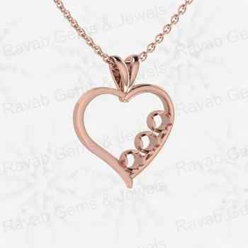 High Quality Solid 925 Sterling Silver Heart Semi Mounting Blank Charm Pendant Setting for DIY Jewelry Findings & Components