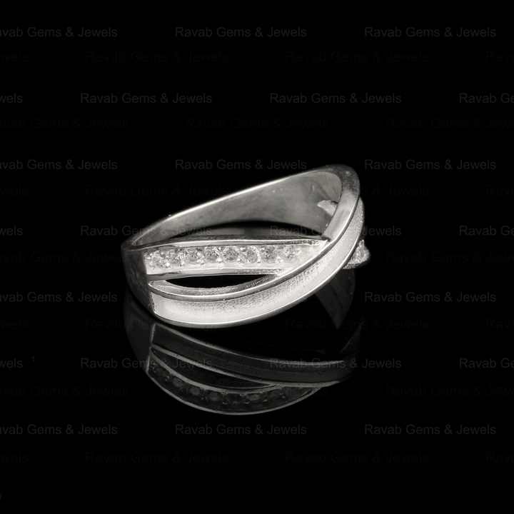 Best Selling 925 Sterling Silver Infinity With Zircon Semi Mount Blank Bezel Setting Minimalist Ring for Gemstone Ashes & Resin