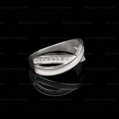 Best Selling 925 Sterling Silver Infinity With Zircon Semi Mount Blank Bezel Setting Minimalist Ring for Gemstone Ashes & Resin