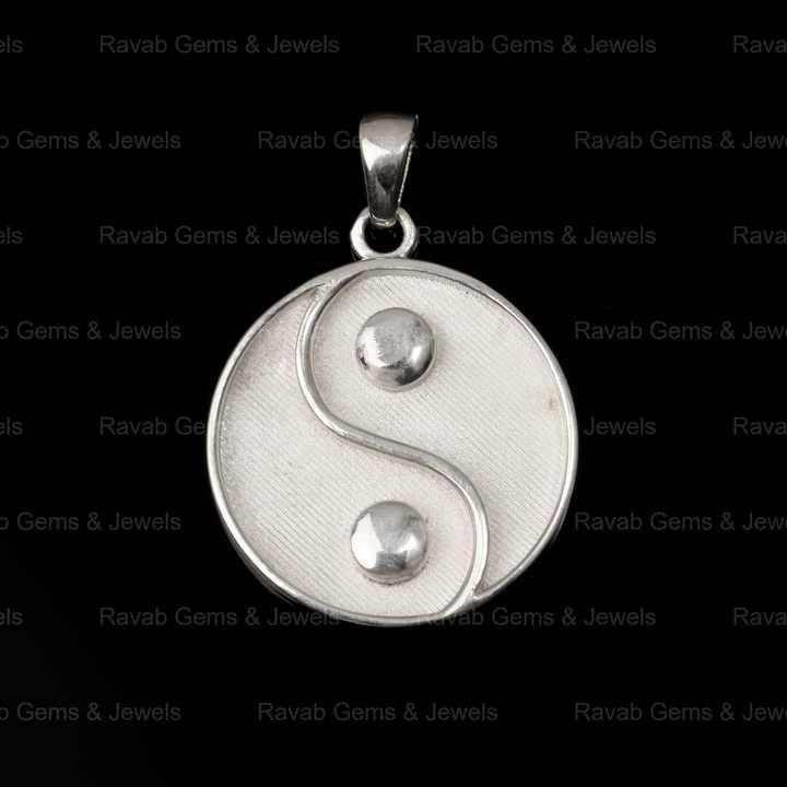 Genuine 925 Sterling Silver 22mm Ying Yang Blank Bezel Round Collet Cup Tray Charm Pendant Setting for Resin & Ashes Jewelry