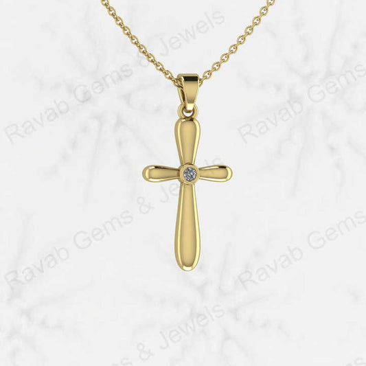 Best Selling Solid 925 Sterling Silver Symbol of Faith Cries Cross Pendant CZ Brilliant Cut Necklace for Women Christmas Gift