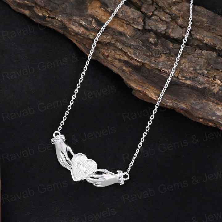 High Quality 925 Silver CZ Celtic Claddagh Wings of Love Heart Blank Charm Pendant Stone Setting & Ashes Resin Keepsake Jewelry
