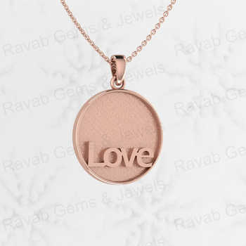25mm Real 925 Silver Semi Mounting Charm Pendant Bezel Setting Forever Love Christmas Gift Resin Jewelry Findings Components