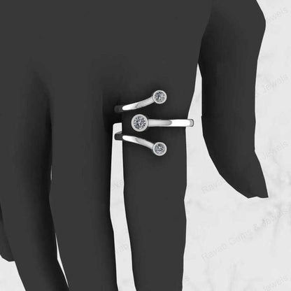 Best Selling Solid 925 Sterling Silver Gold Vermeil 3 Band Circle Twisted Eternity Adjustable Open Band Women Ring Fine Jewelry