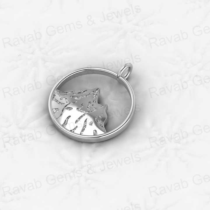 Top Selling Solid 925 Sterling Silver 20mm Mountain Disc Wanderlust Nature Lover Pendant Necklace Women Wholesale Fine Jewelry