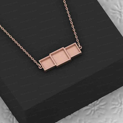 Awesome 925 Silver Semi Mount Charm Pendant Setting 10mm 8mm Square Bezel Cup Chain Resin Ashes Work Jewelry Findings Components