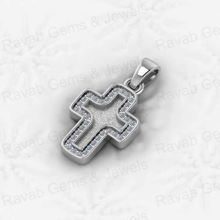 Genuine 925 Sterling Silver Cross Charm Pendant DIY Jewelry Findings Components Zircon Resin Ashes Semi Mount Blank Jewelry