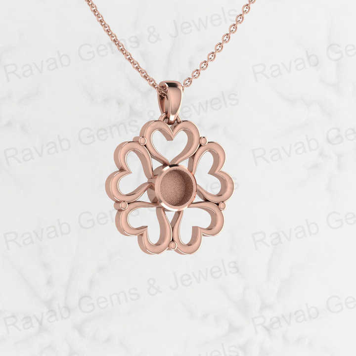 Best Quality 925 Sterling Silver 28x22mm Infinity Heart Flower Semi Mounting Blank Charm Pendant for Resin & Ashes Work Jewelry
